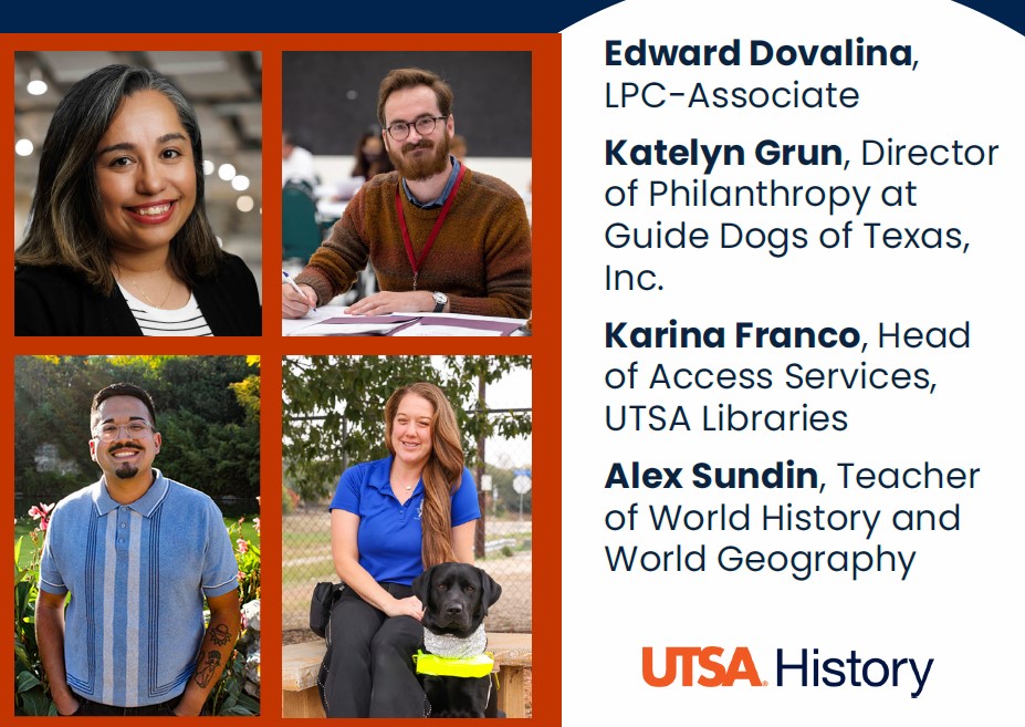 4 panel presenters with names and professional titles