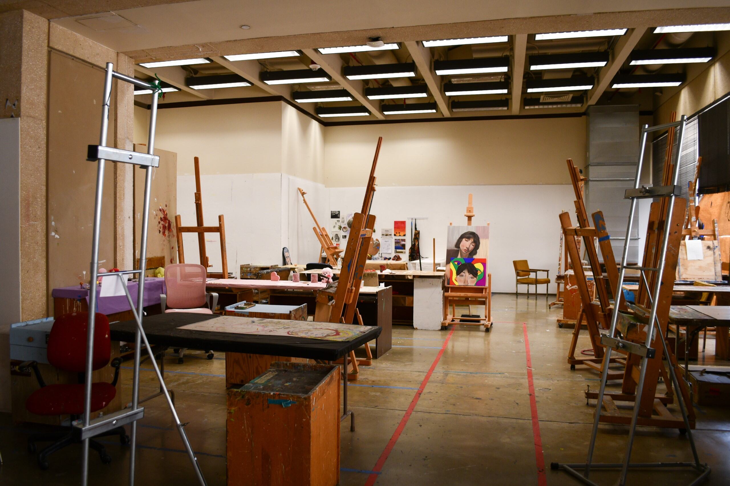 Interior of the advanced painting studio