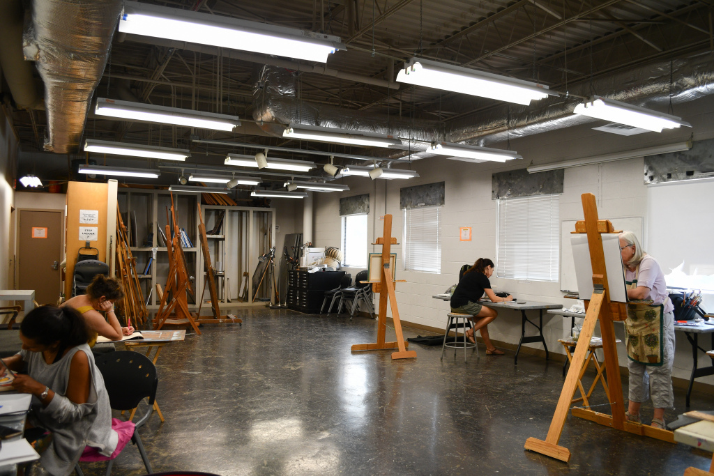 interior of southwest painting studio