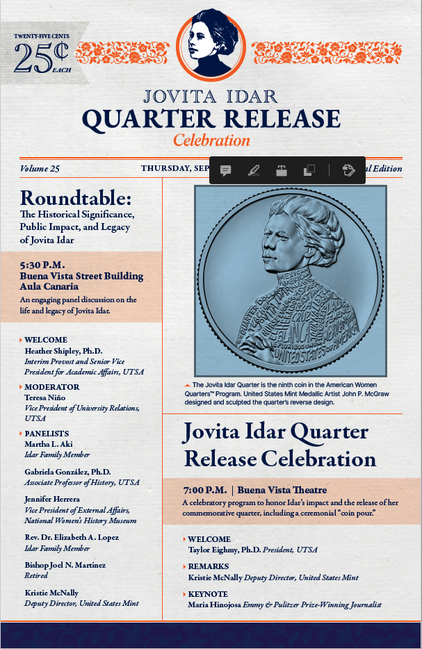 Jovita Idar Quarter Release Celebration