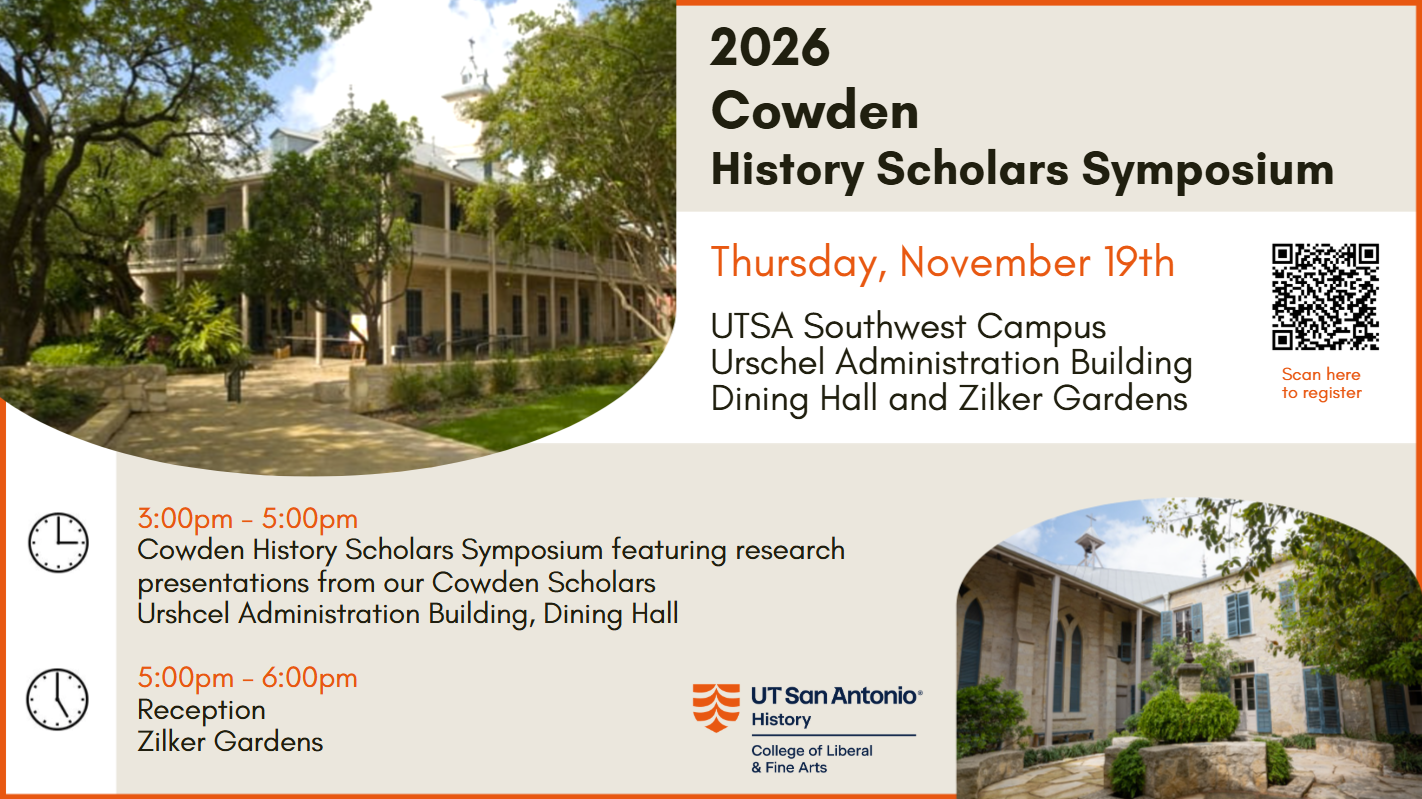Invitation to the 2026 Cowden History Research Symposium
