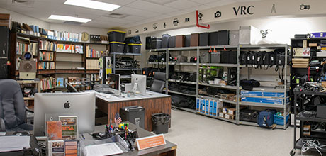 Interior of the visual resource center equipment room