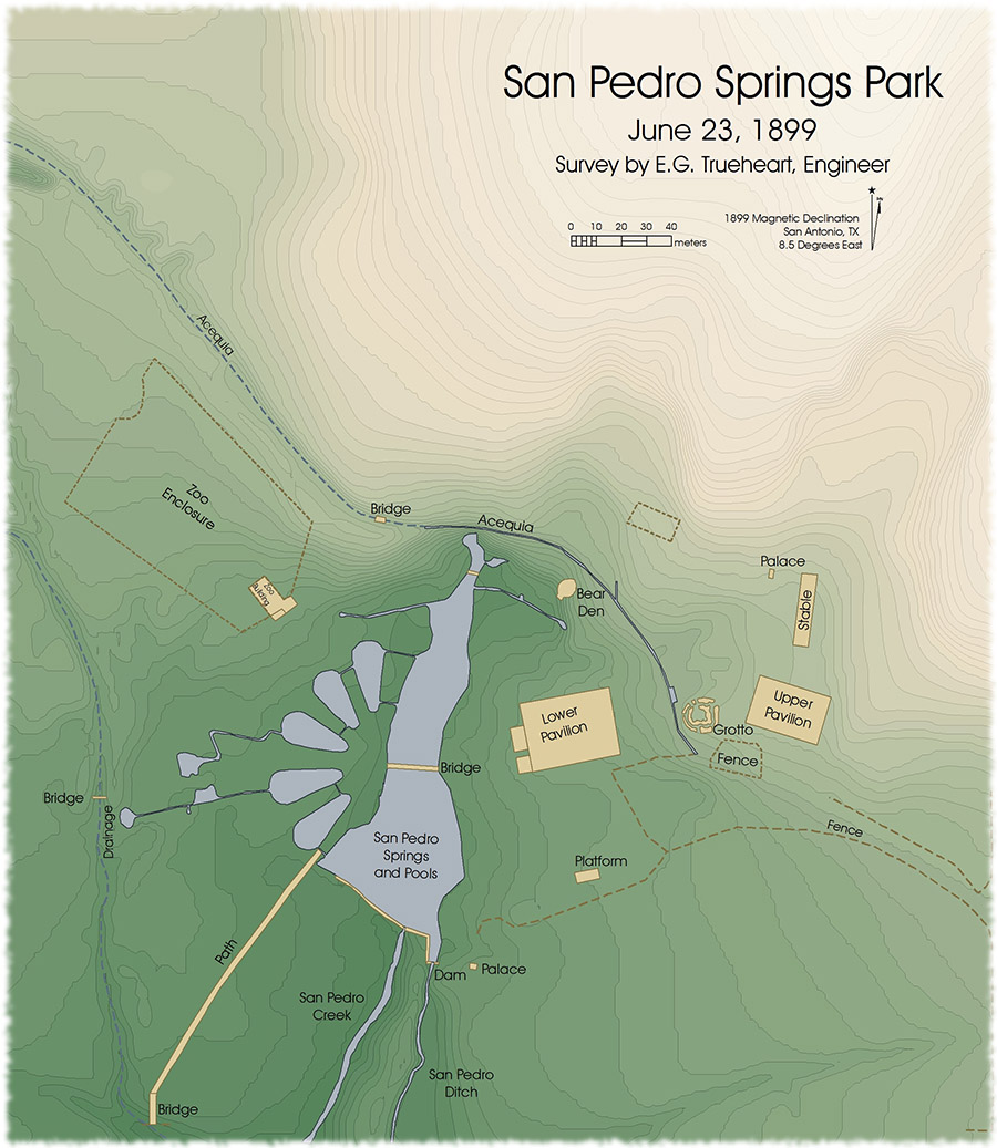 Digital map of San Pedro Springs by E.G. Trueheart