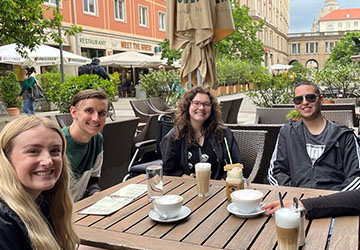 Group of students in nature at Spain 