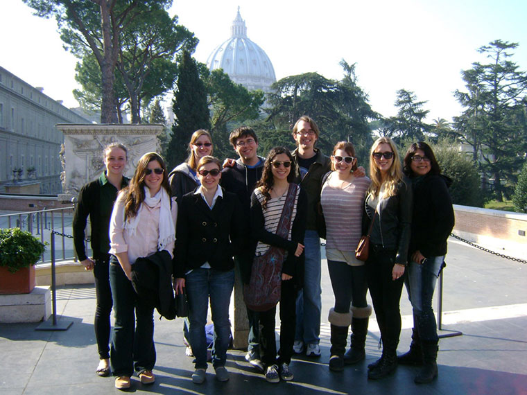 Group of english students at the Vatican
