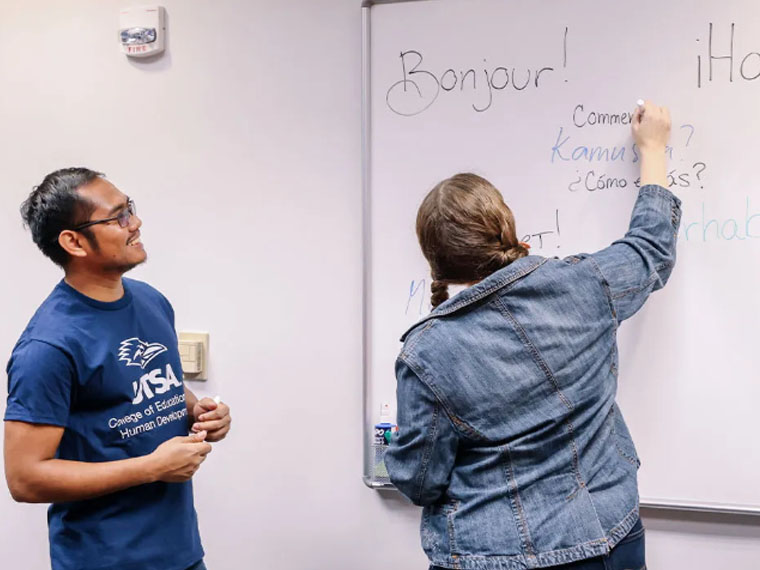 Students in Foreign Languages Class 