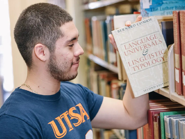 Student with book 