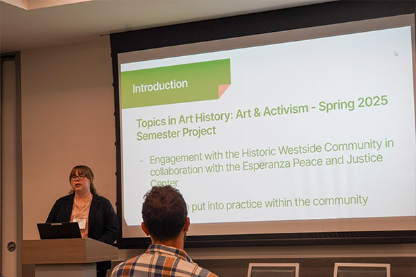 Student with Presentation Board 