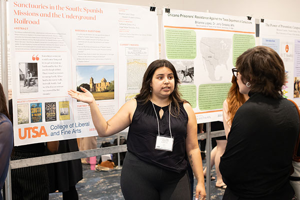 Student with Presentation Board 
