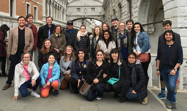 Group of students in Venice