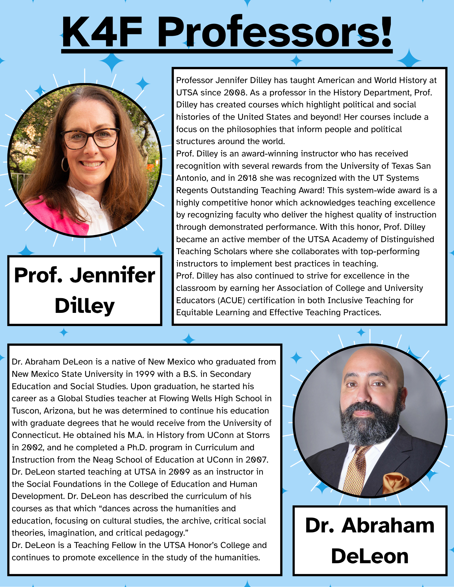 Knowledge for Freedom Professors 2025