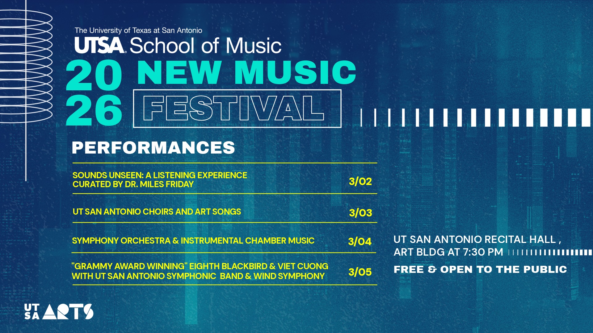 Graphic with event dates on it 