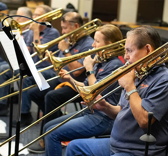 On-Corps Playing Musical Instruments 