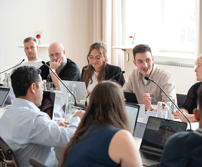 UTSA and TU Darmstadt representatives gather in conversation to discuss global order and contemporary issues. Photos courtesy of TU Darmstadt/Patrick Bal.