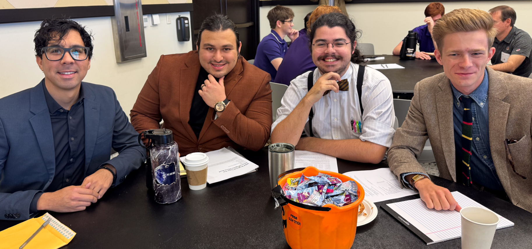 Joseph Martinez with Ethics Bowl students