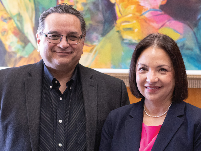 Dean Glenn Martinez and Alum Jessica Gavia