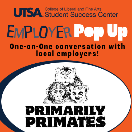 Primarily primates logo and flyer