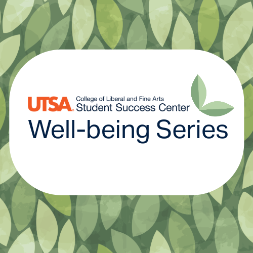 Well-being logo with text and leaves